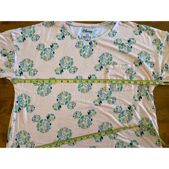 Disney Women's Pajama Set - Peach with Blue/Green Mickey Mouse Print - Picture 8 of 10